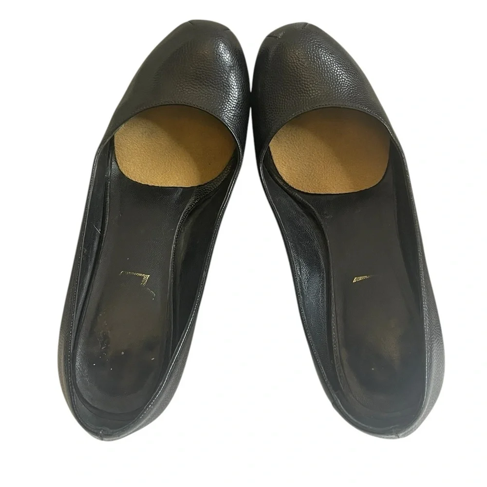YSL Yves Saint Laurent Embossed Leather Pumps Heels Black size 34 - Picture 4 of 16